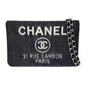 Pre-owned Canvas wallets Chanel Vintage , Blue , Dames