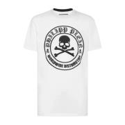 Wit Skull & Bones Grafisch T-shirt Philipp Plein , White , Heren