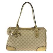 Pre-owned Canvas totes Gucci Vintage , Yellow , Dames