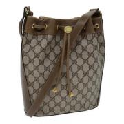 Pre-owned Leather gucci-bags Gucci Vintage , Beige , Dames