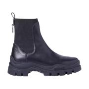 Zwarte Chelsea Larue enkellaarzen Moncler , Black , Dames