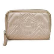 Pre-owned Leather wallets Chanel Vintage , Gray , Dames