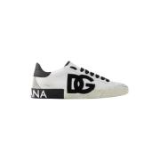 Leather sneakers Dolce & Gabbana , White , Heren