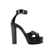 Leather heels Alexander McQueen , Black , Dames