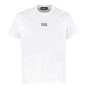 Katoenen Logo T-shirt Dsquared2 , White , Heren