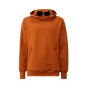 Verhoogde Fleece Goggle Hoodie C.p. Company , Orange , Heren