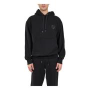 Katoenen hoodie met geborduurd logo Hugo Boss , Black , Heren