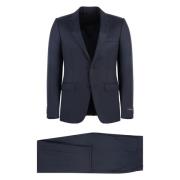 Wol Zijde Pak Ermenegildo Zegna , Blue , Heren