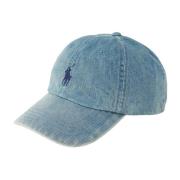 Denim pet met klep Ralph Lauren , Blue , Dames