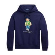 Hoodie Polo Bear Fleece Ralph Lauren , Blue , Heren