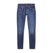 Donkerblauwe skinny jeans met middelhoge taille Ralph Lauren , Blue , ...