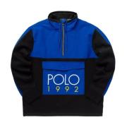 Zwart en blauw sweatshirt met logo Ralph Lauren , Multicolor , Heren