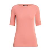 Roze blouse met boothals Slim Fit Ralph Lauren , Pink , Dames