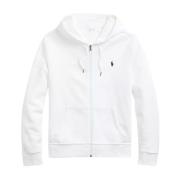 Katoenen sweatshirt met rits en logo Ralph Lauren , White , Heren