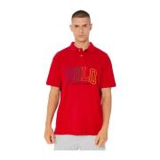 Rood poloshirt met kleurrijk logo Ralph Lauren , Red , Heren