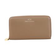 Beige Dames Slotportemonnee met Rits Armani Exchange , Brown , Dames