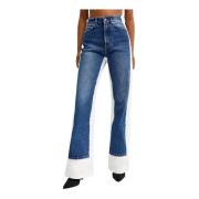 Blauwe Trompe-L'oeil Dames Jeans Jean Paul Gaultier , Blue , Dames