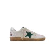 Groene Ster Leren Sneakers Golden Goose , White , Heren