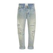 Distressed Skinny Jeans One Teaspoon , Blue , Dames