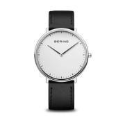 Unisex Horloge Ultra Dun 39 mm Band Kalfsleer 15739-404 Bering , Gray ...