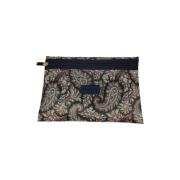 Kleine zwarte geprinte damespouch Etro , Black , Dames