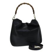 Pre-owned Leather handbags Gucci Vintage , Black , Dames