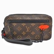 Pre-owned Canvas clutches Louis Vuitton Vintage , Black , Heren