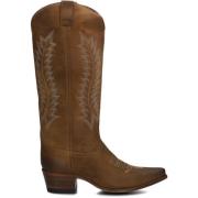 Cowboylaarzen met vlammenpatroon Sendra , Brown , Dames