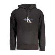 Zwarte Hoodie van Katoen met Logoprint Calvin Klein , Black , Heren