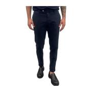 Katoenmix Slim Fit Broek Michael Coal , Blue , Heren