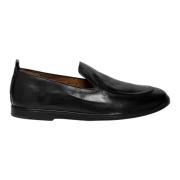 Zwarte leren loafer Lichtgewicht structuur Elia Maurizi , Black , Here...