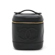 Pre-owned Leather handbags Chanel Vintage , Black , Dames