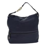 Pre-owned Leather celine-bags Celine Vintage , Blue , Dames