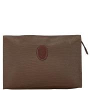 Pre-owned Canvas clutches Yves Saint Laurent Vintage , Brown , Dames