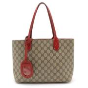 Pre-owned Leather totes Gucci Vintage , Beige , Dames