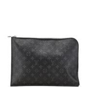 Pre-owned Canvas clutches Louis Vuitton Vintage , Black , Heren