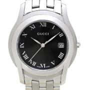 Pre-owned Stainless Steel watches Gucci Vintage , Black , Dames