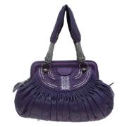 Pre-owned Leather dior-bags Dior Vintage , Purple , Dames