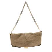 Pre-owned Leather shoulder-bags Jimmy Choo Pre-owned , Beige , Dames