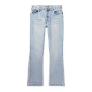 Indigo Stonewashed Flare Jeans Gallery Dept. , Blue , Heren