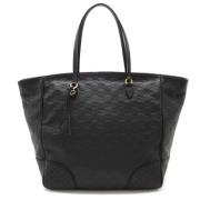 Pre-owned Leather totes Gucci Vintage , Black , Dames