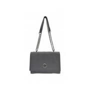 Stijlvolle Crossbody Tas met Metalen Logo Liu Jo , Gray , Dames