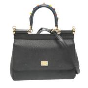 Pre-owned Leather handbags Dolce & Gabbana Pre-owned , Black , Dames