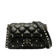 Pre-owned Leather shoulder-bags Valentino Vintage , Black , Dames