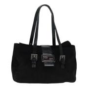 Pre-owned Suede handbags Fendi Vintage , Black , Dames