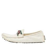 Pre-owned Leather flats Gucci Vintage , White , Dames