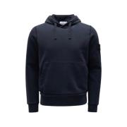 Blauwe Hoodie van Katoen Fleece Stone Island , Blue , Heren