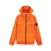 Gedurfde Oranje Giubbotto Jas Stone Island , Orange , Heren