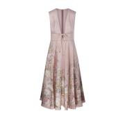 Bloemen Plunge Midi Jurk Zimmermann , Multicolor , Dames