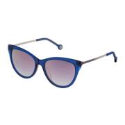 Blauwe Acetaat Zonnebril voor Vrouwen Carolina Herrera , Blue , Dames